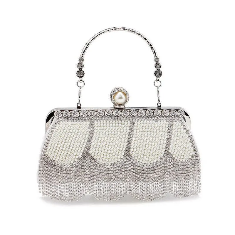 Ladies High End Rhinestone Fringed Evening Bag for Glam Nights