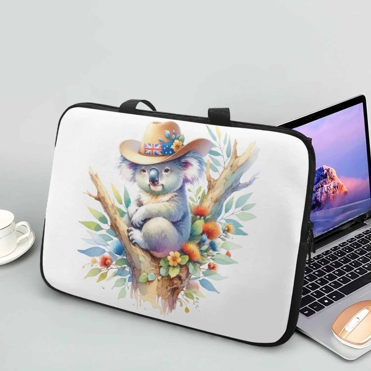 Laptop Sleeve with Handles - Australian Animals - Koala