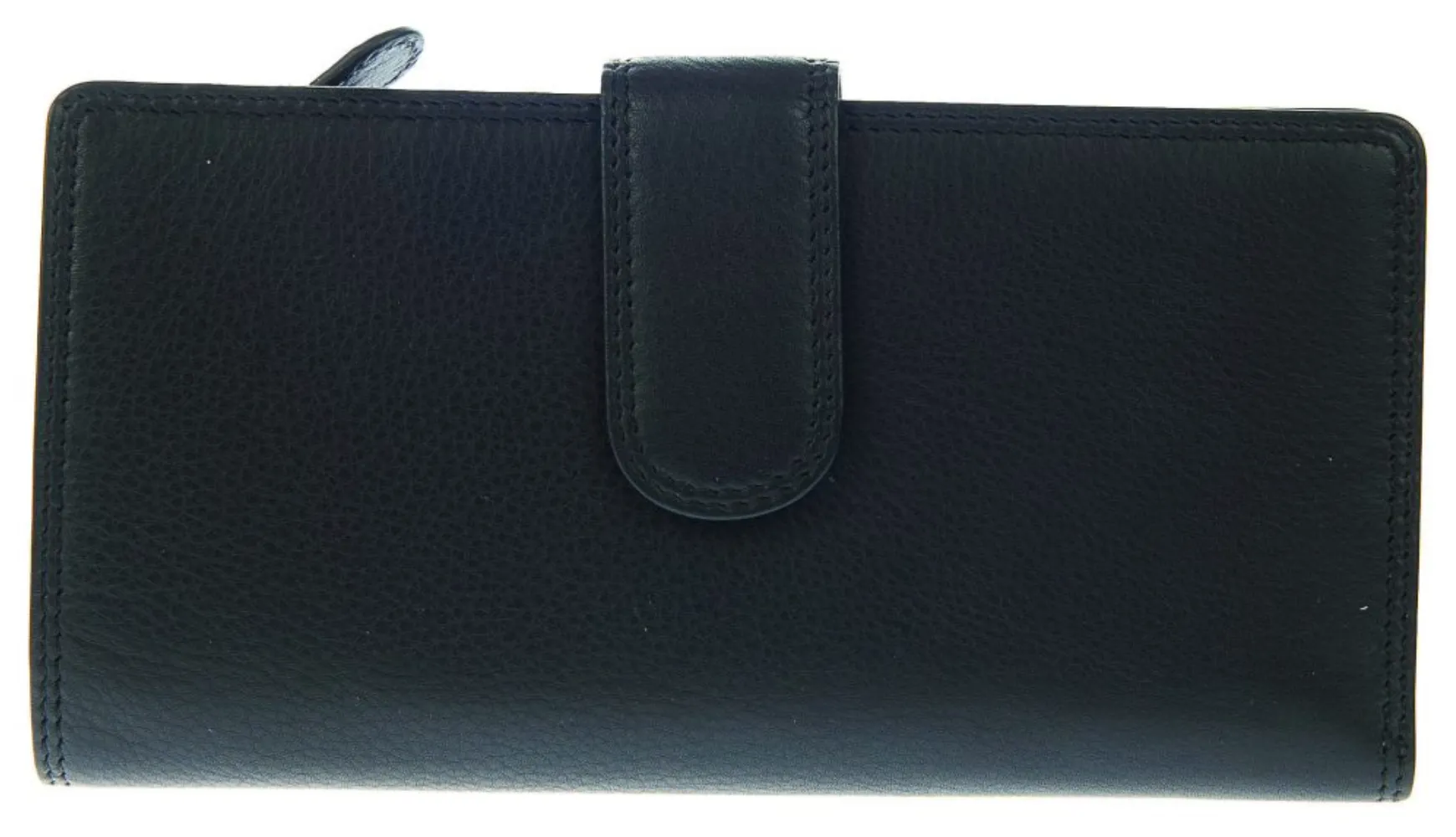 Large Leather Plain Compartment Purse (4 Colours)