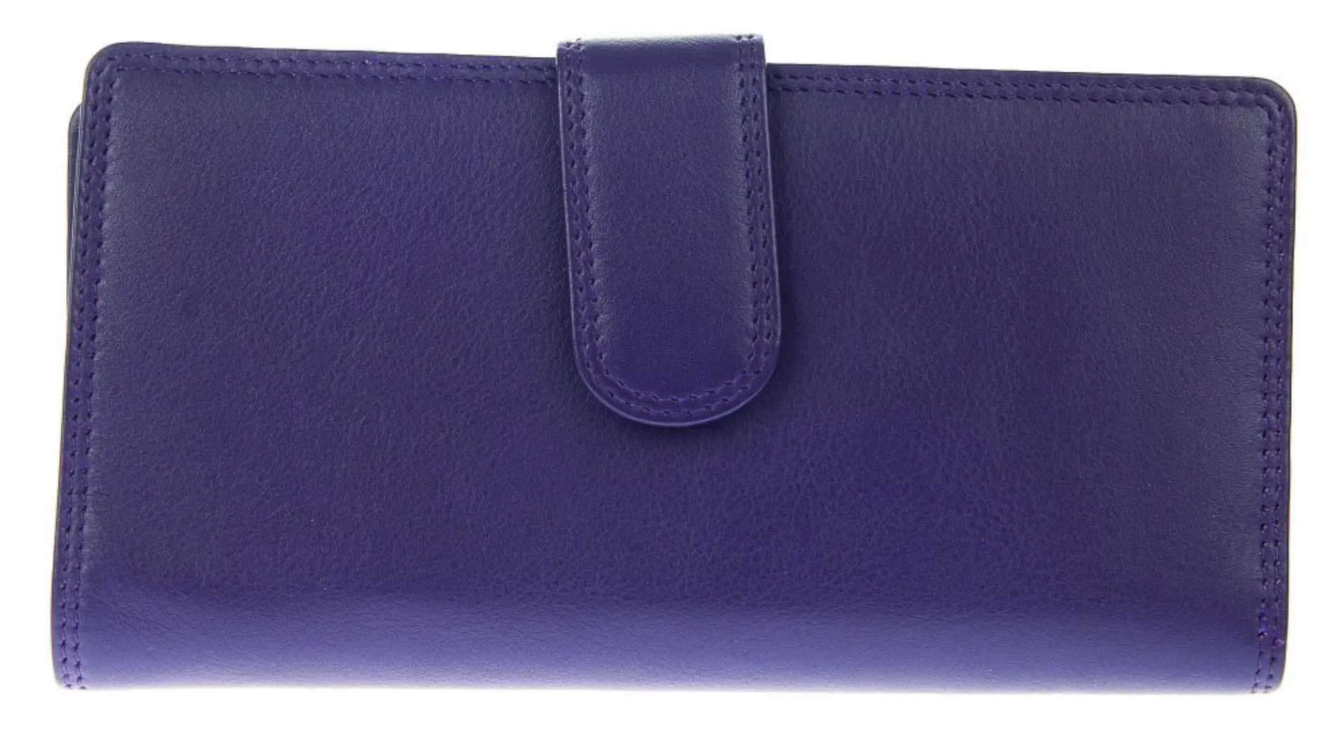 Large Leather Plain Compartment Purse (4 Colours)