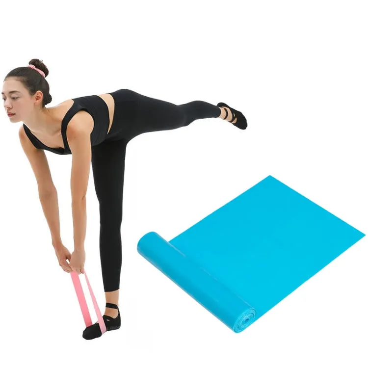 Latex Yoga Stretch Elastic Belt Hip Squat Resistance Band, Specification: 2000x150x0.35mm (Pure Blue)