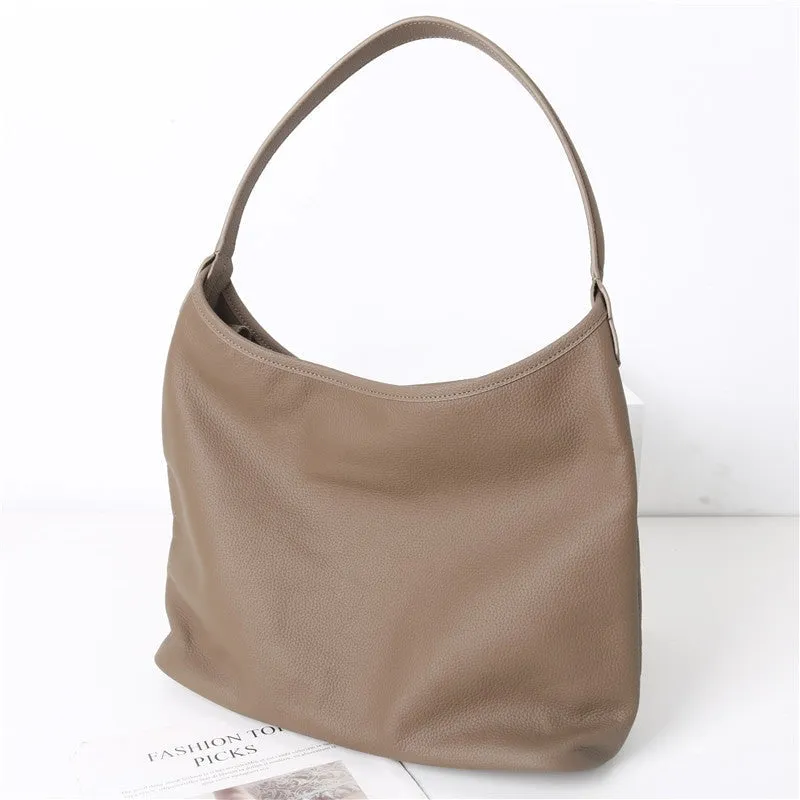 Leather Large Hobo Bag