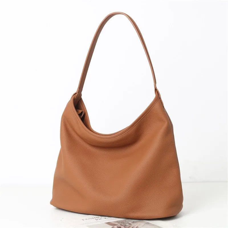 Leather Large Hobo Bag