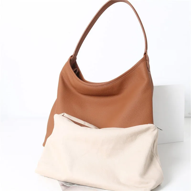 Leather Large Hobo Bag