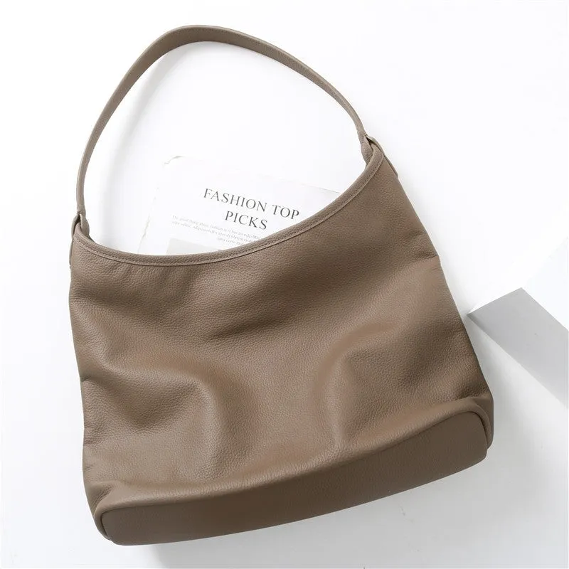 Leather Large Hobo Bag