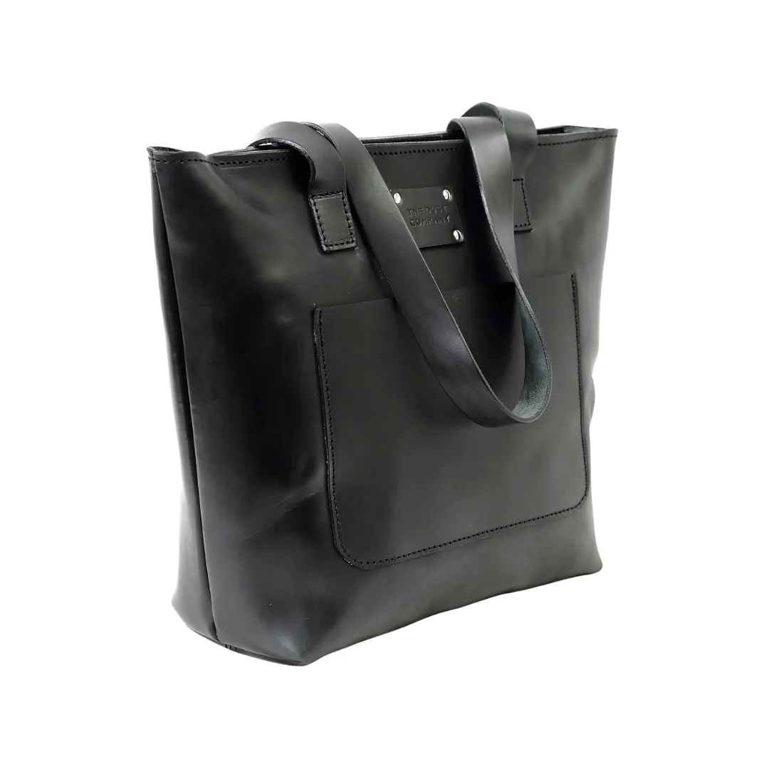 Leather Tote Black Mod 147