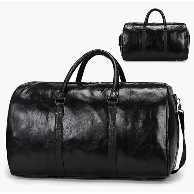 Leather Travel Bag Large Duffle Independent Big Fitness Bags Handbag