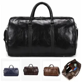 Leather Travel Bag Large Duffle Independent Big Fitness Bags Handbag