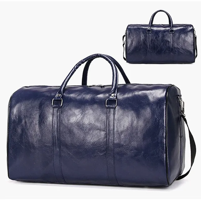 Leather Travel Bag Large Duffle Independent Big Fitness Bags Handbag