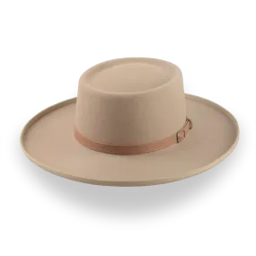 Light Camel Western Gambler Hat with Rolled Brim | The Vista