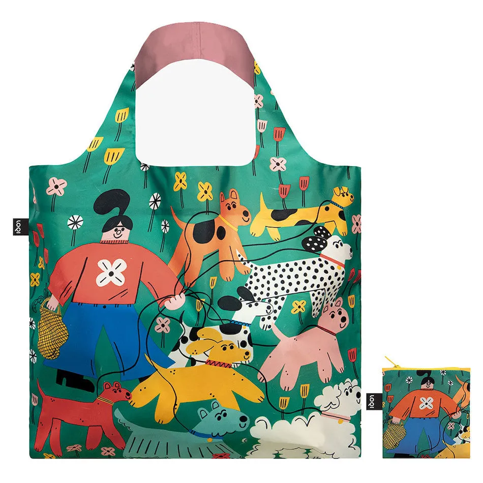 LOQI Tess Smith-Roberts Dog Walking Recycled Tote Bag