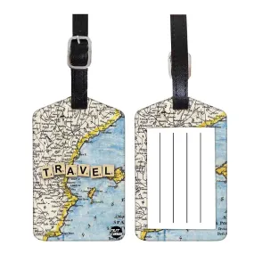 Luggage Tags Set Of 2 -  Map Design