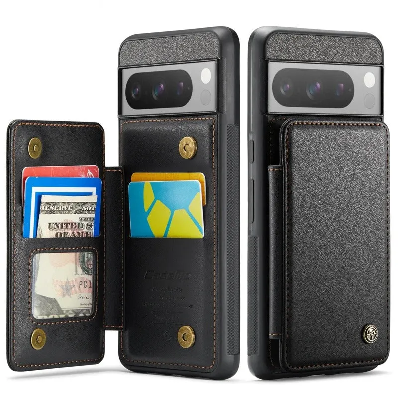 Luxury Magnetic Wallet PU Leather Phone Case For Google Pixel 8