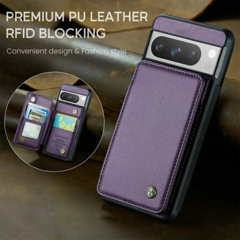 Luxury Magnetic Wallet PU Leather Phone Case For Google Pixel 8