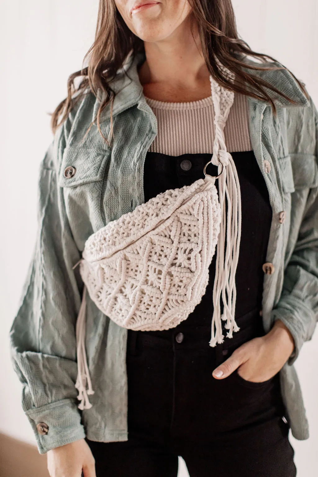 Macrame Belt Bag - Natural or Ivory