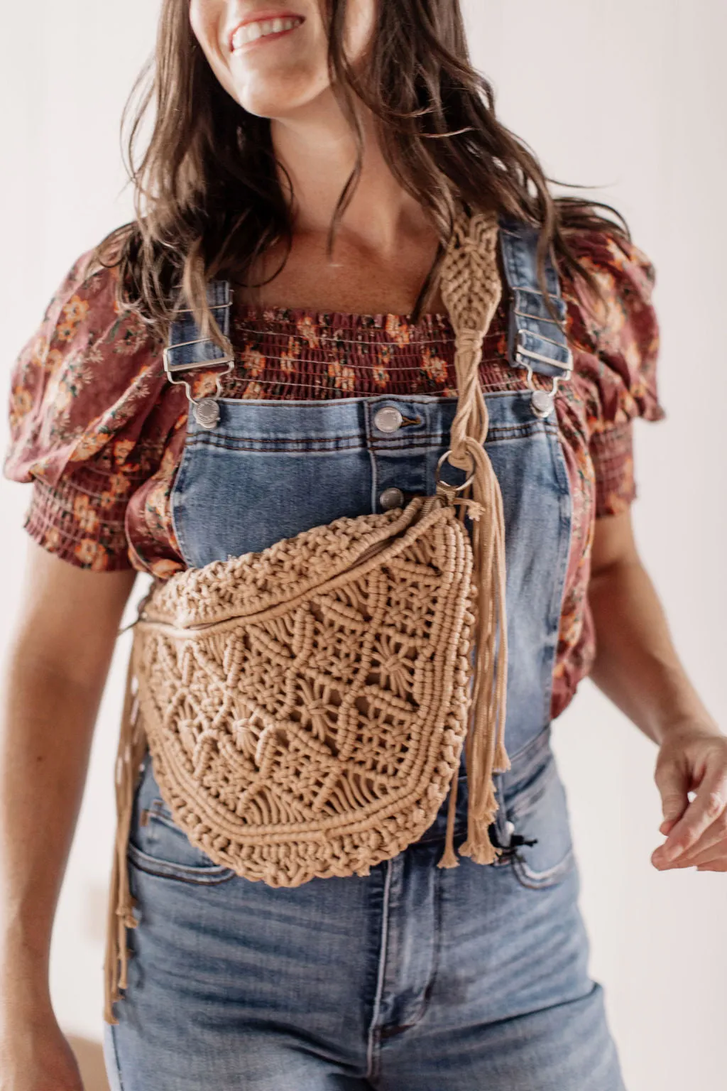 Macrame Belt Bag - Natural or Ivory