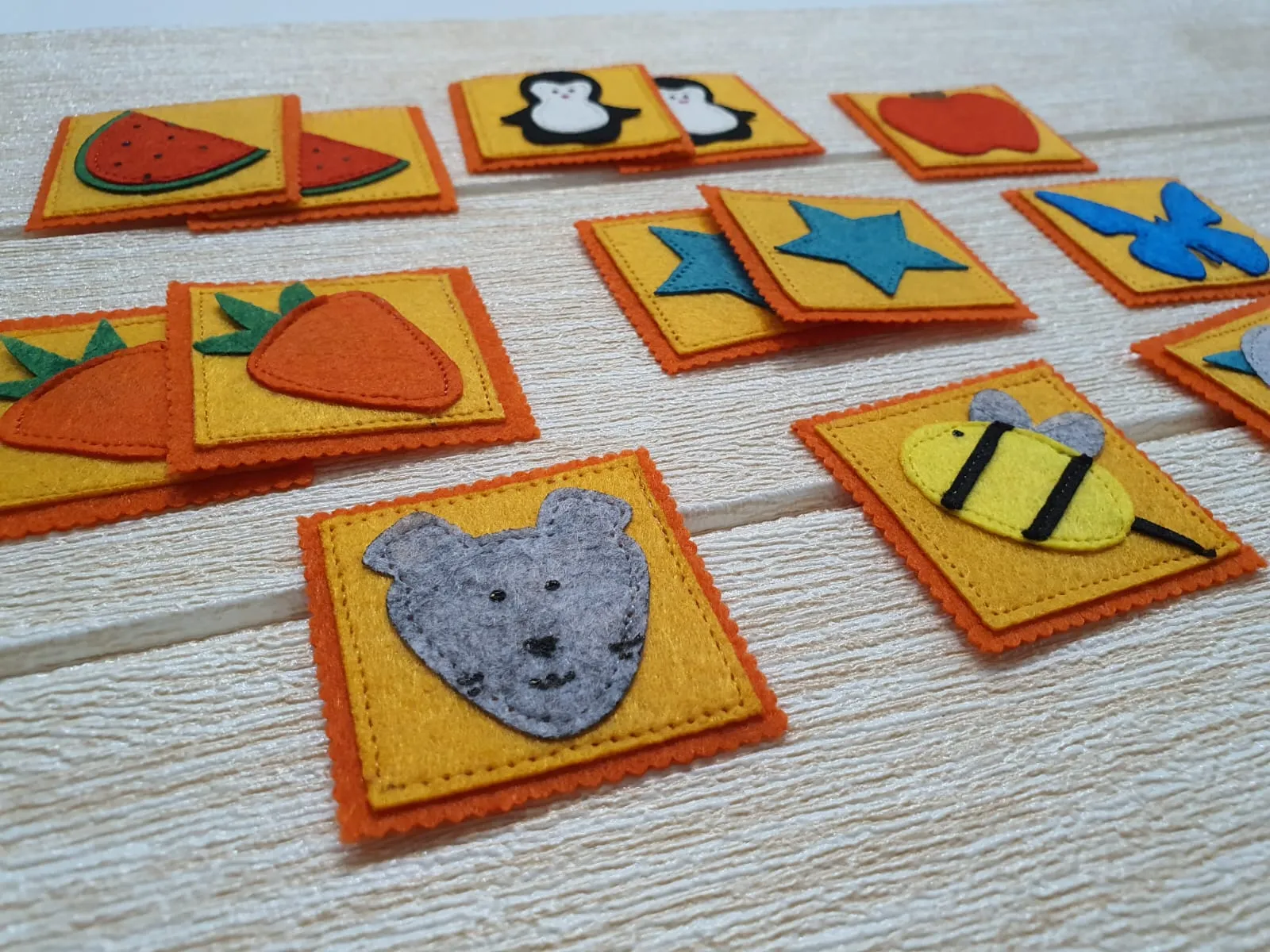 Match Up Memory Game - Felt cards