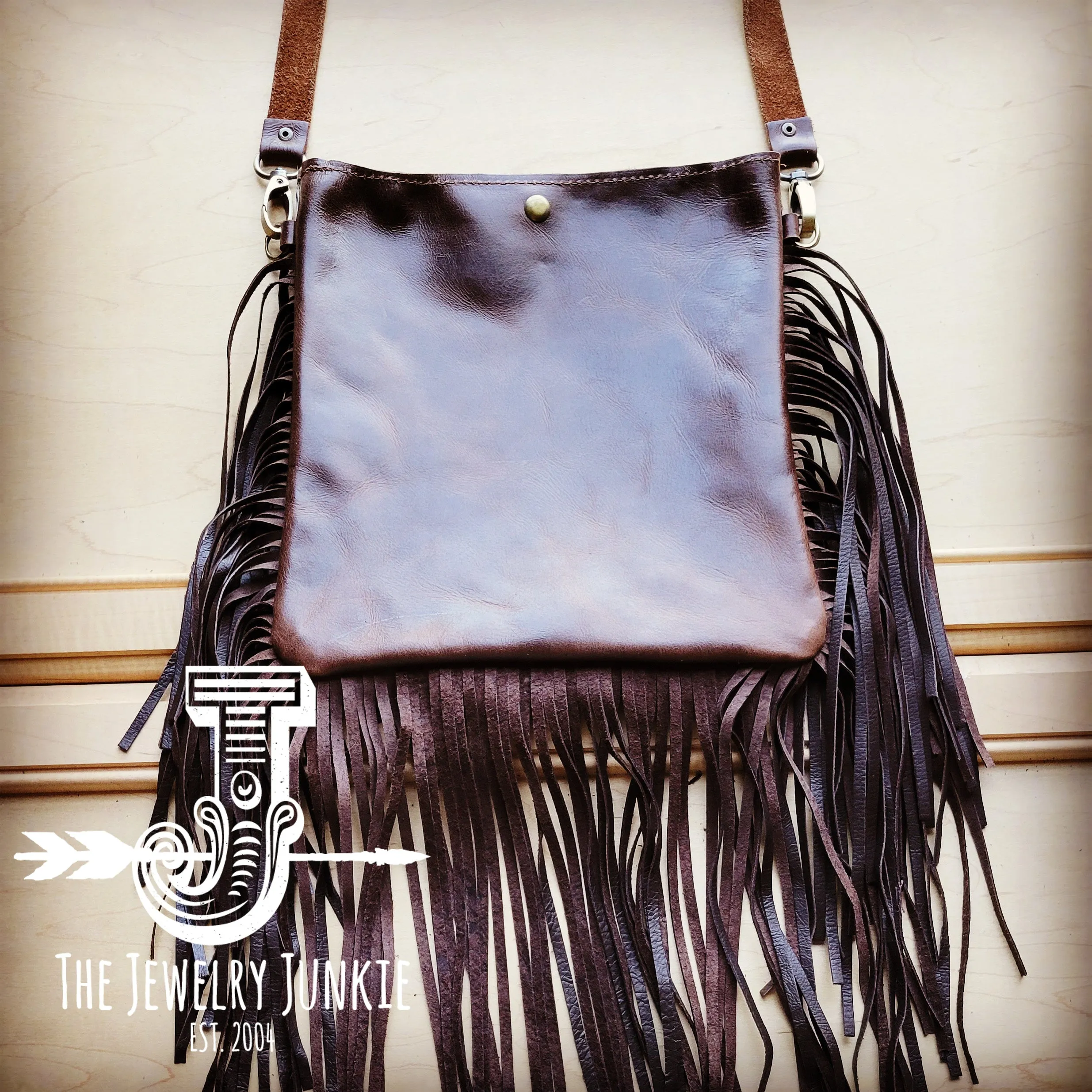 **MEDIUM Crossbody Handbag w/ Sienna Laredo Leather Full Fringe 512t