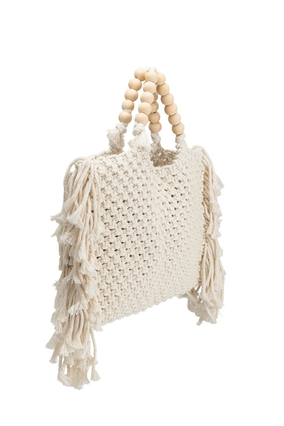 Melie Bianco Lithbet Crochet Fringe Beach Bag