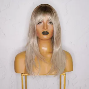 MELROSE Ombre Blonde Fringe Wig