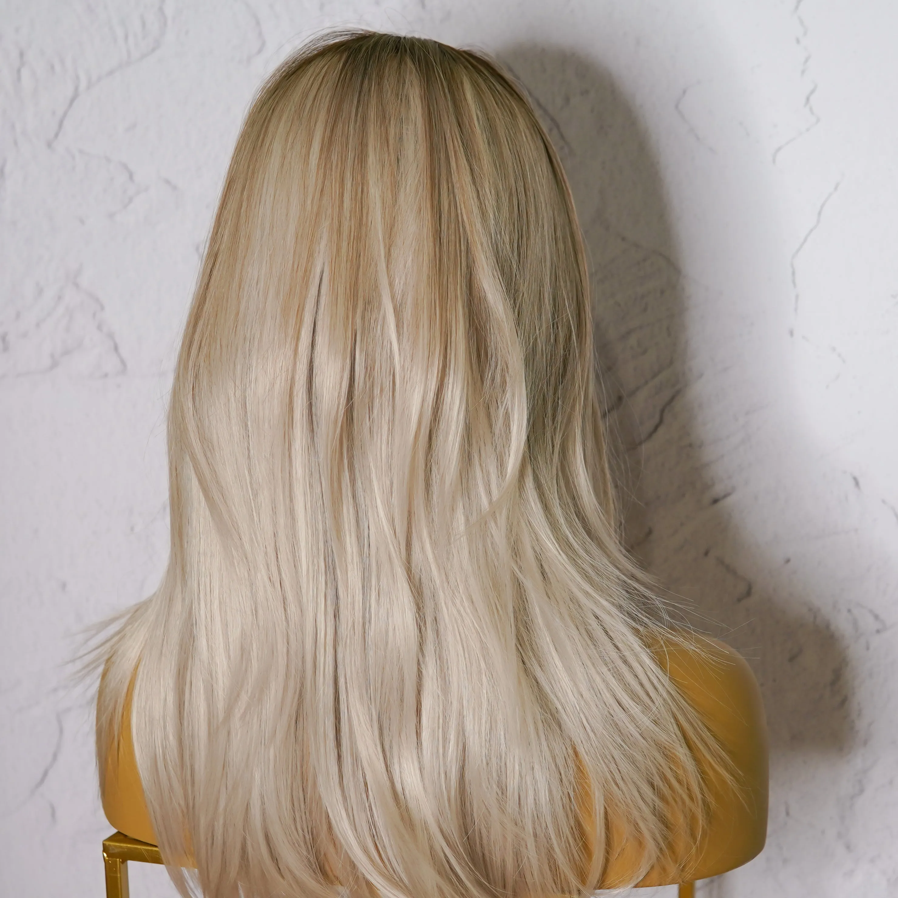 MELROSE Ombre Blonde Fringe Wig