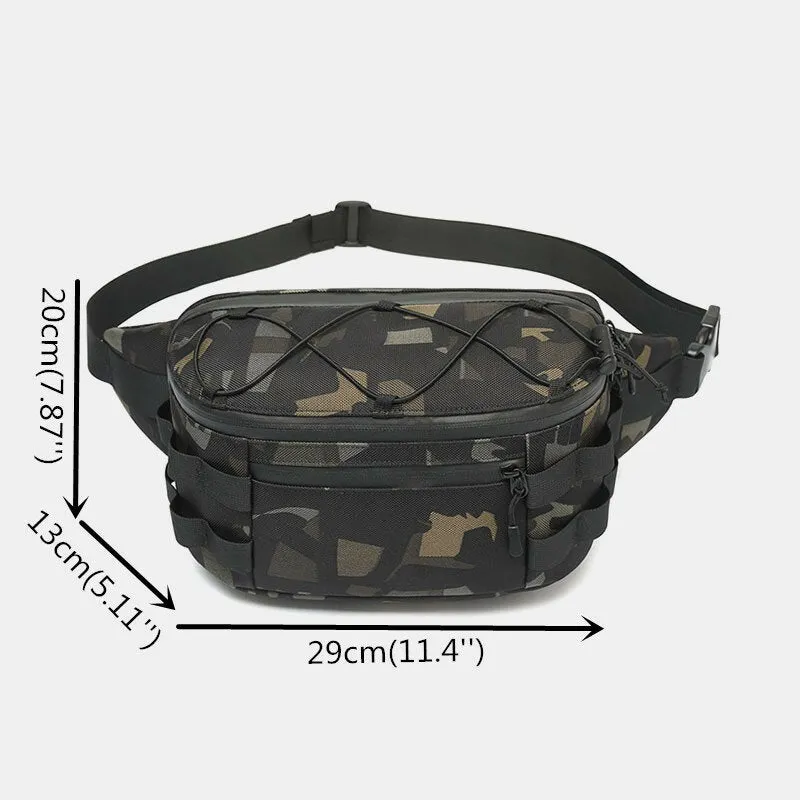 Men Oxford Multi-carry Anti-theft Multi-pocket Waterproof Casual Crossbody Bag Chest Sling