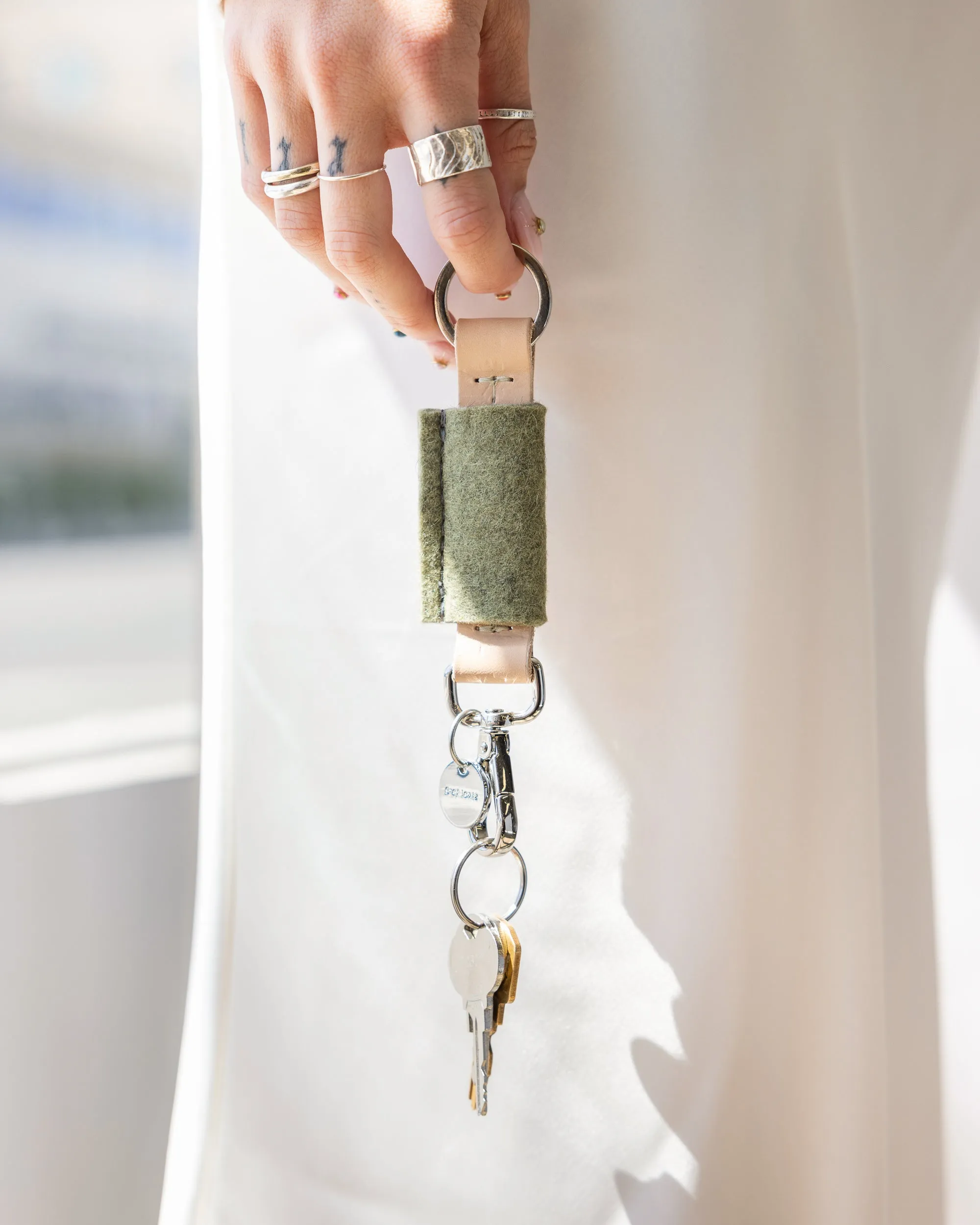 Merino Wool Bar Key Fob — Final Sale