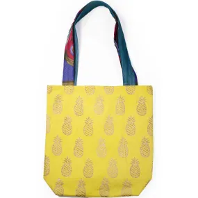 Metallic Pineapple Tote Vibrant Yellow (Bag)