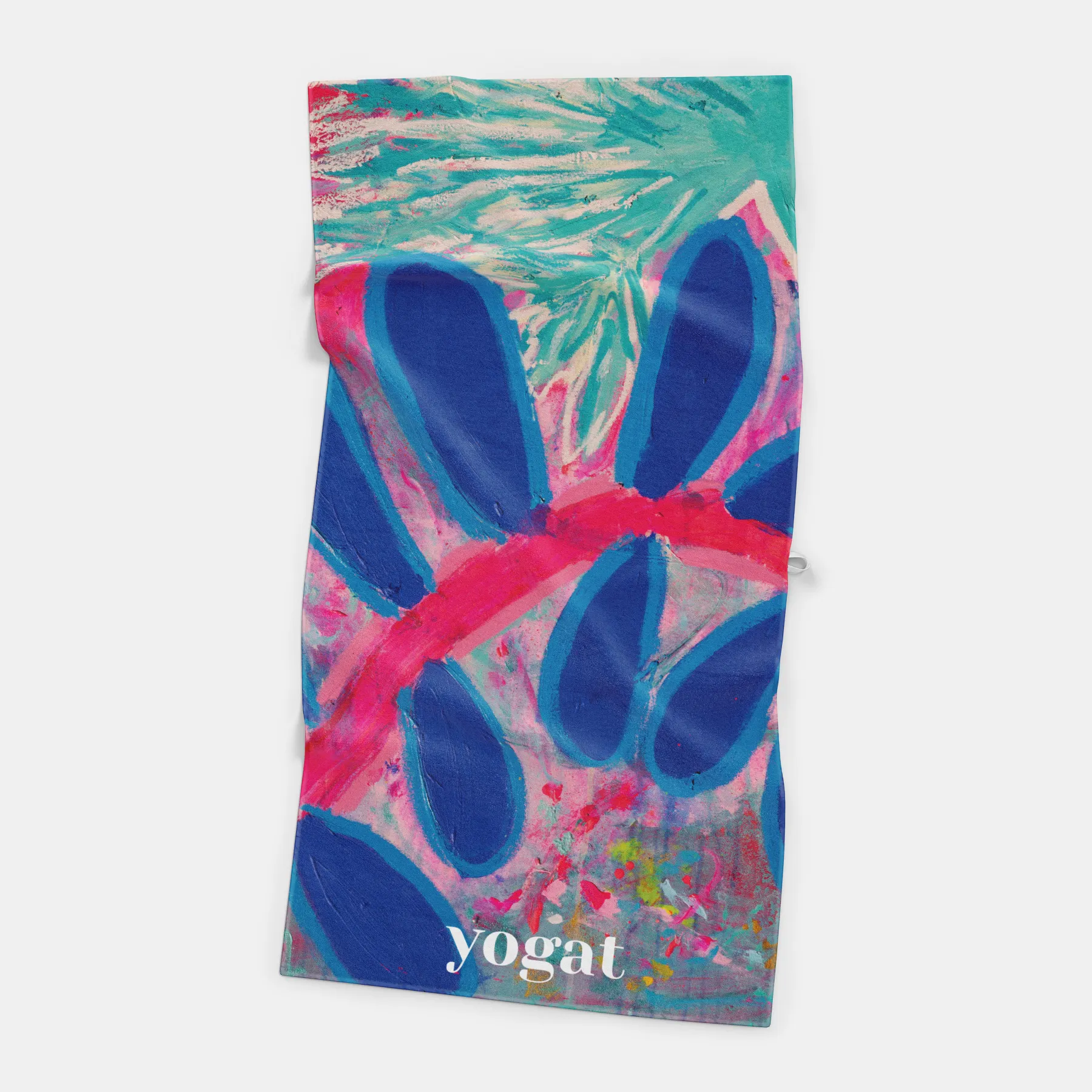 Microfiber Workout Towel - Blue Petals