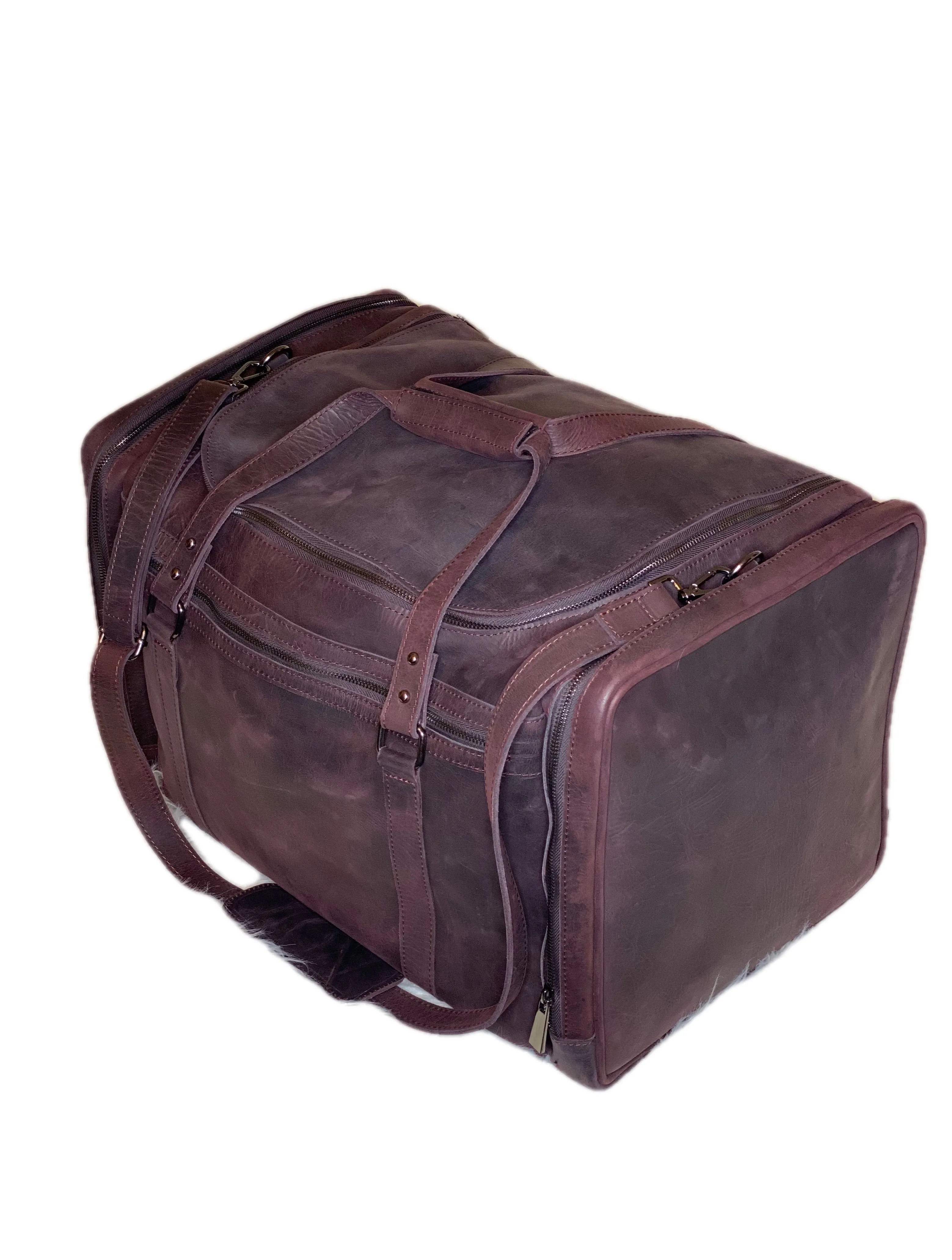 MIKI Genuine Leather Duffel Bag