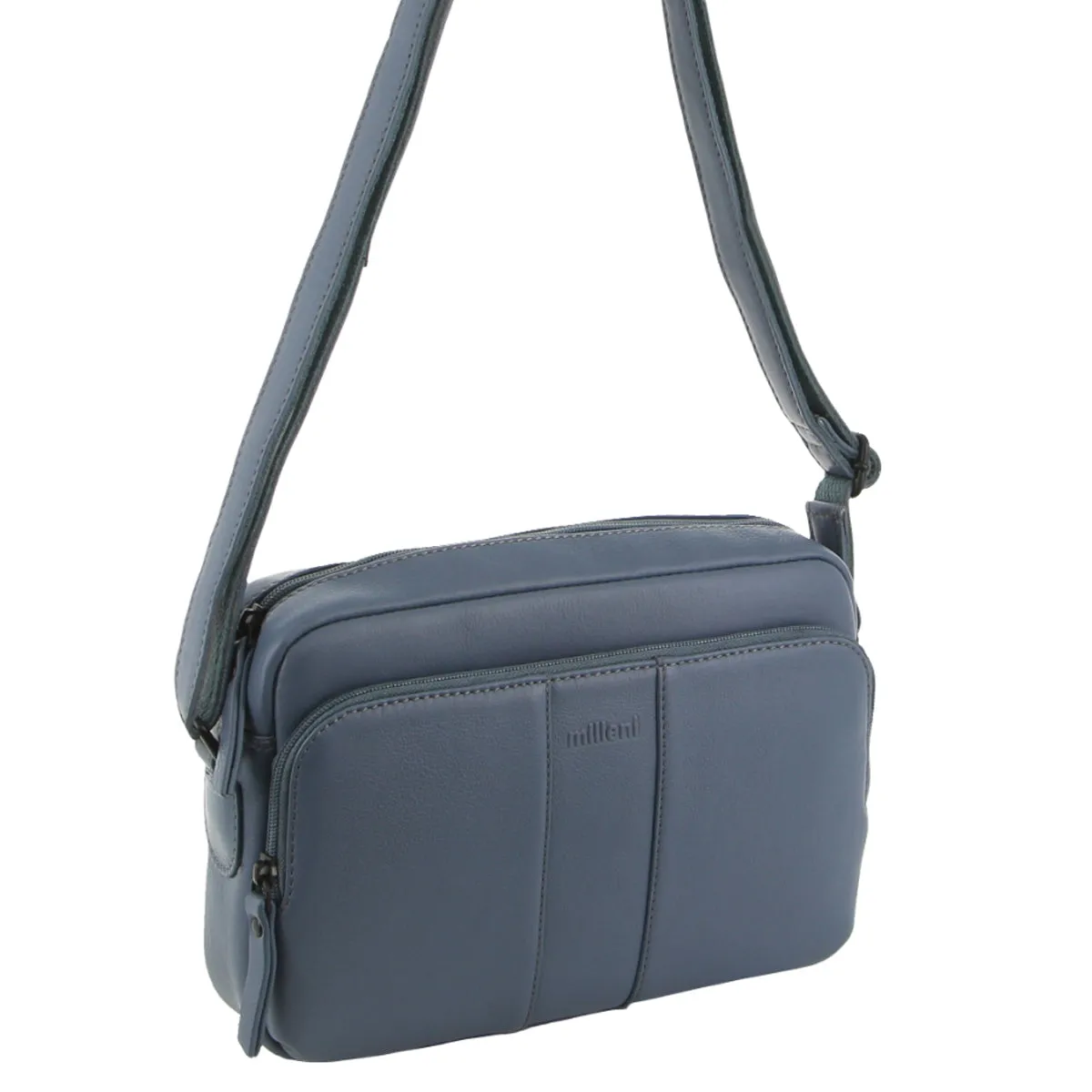 Milleni - NL3871 Small leather sidebag - Teal