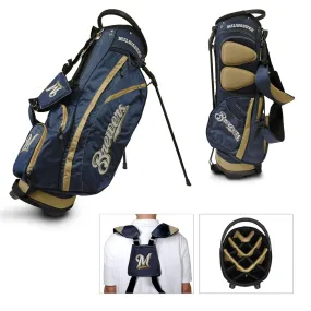 Milwaukee Brewers Team Golf Fairway Lightweight 14-Way Top Golf Club Stand Bag