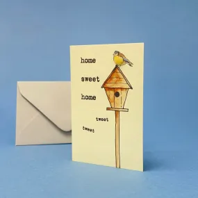 Mini card with felt detail - home sweet home (m98)