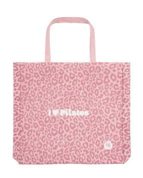 Move Active I Love Pilates Tote Bag - Dusty Pink Cheetah