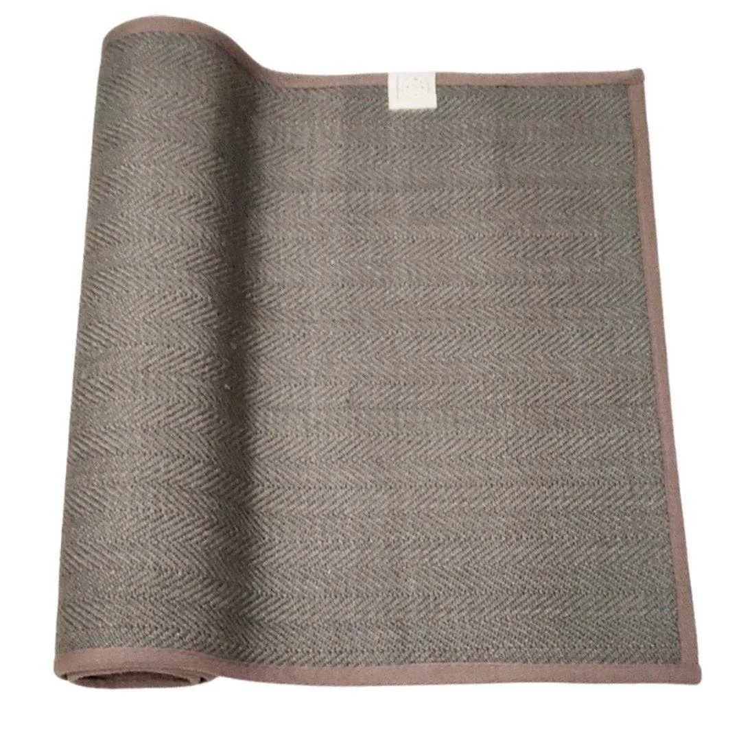 Mudra Premium Jute and Natural Rubber Yoga Mat - Earthy Grey