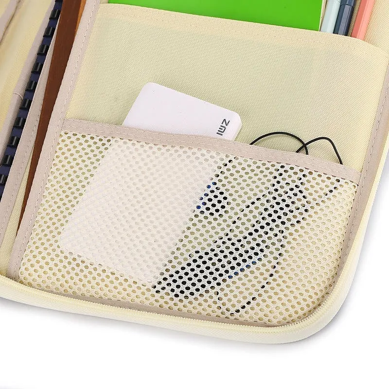 Multifunction Large Capacity Zipper Package Tablet Computer Bag School Office Supplies