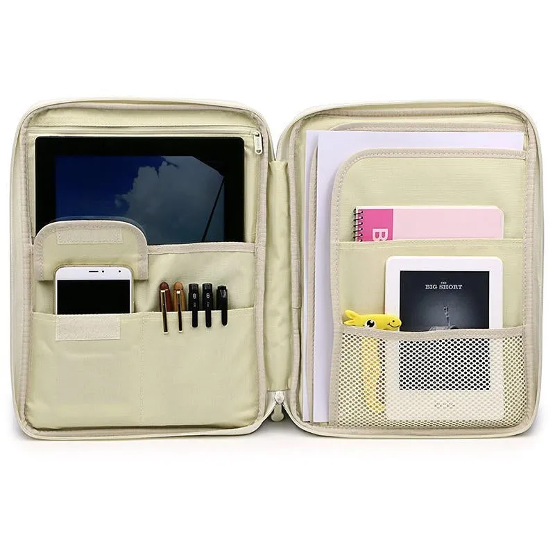 Multifunction Large Capacity Zipper Package Tablet Computer Bag School Office Supplies