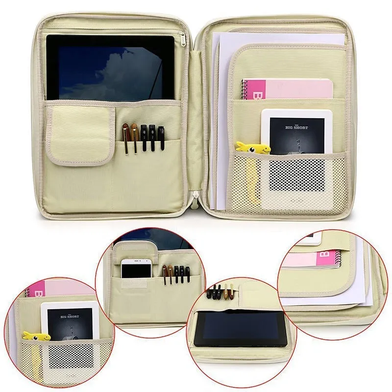 Multifunction Large Capacity Zipper Package Tablet Computer Bag School Office Supplies