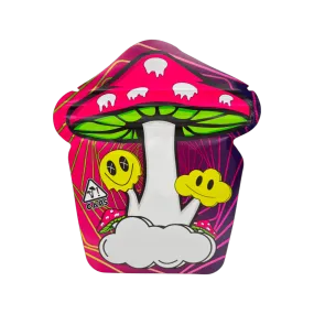 Mushroom Shaped Custom Child-Resistant Mylar Bag | Fits up to 1/4th oz.