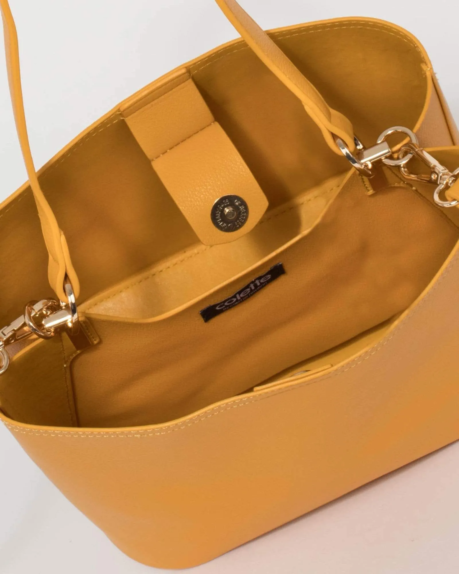 Mustard Melanie Medium Bucket Bag