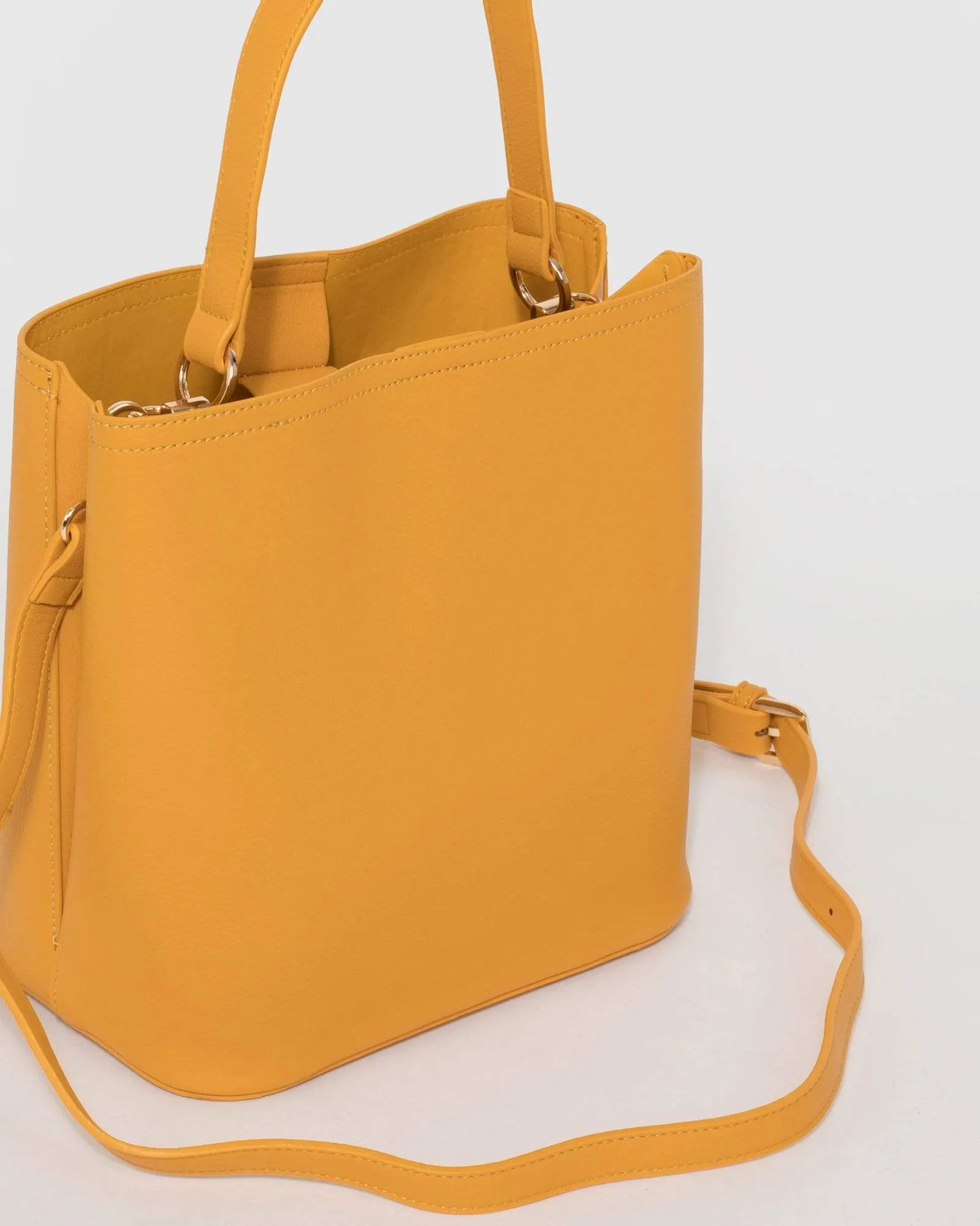 Mustard Melanie Medium Bucket Bag