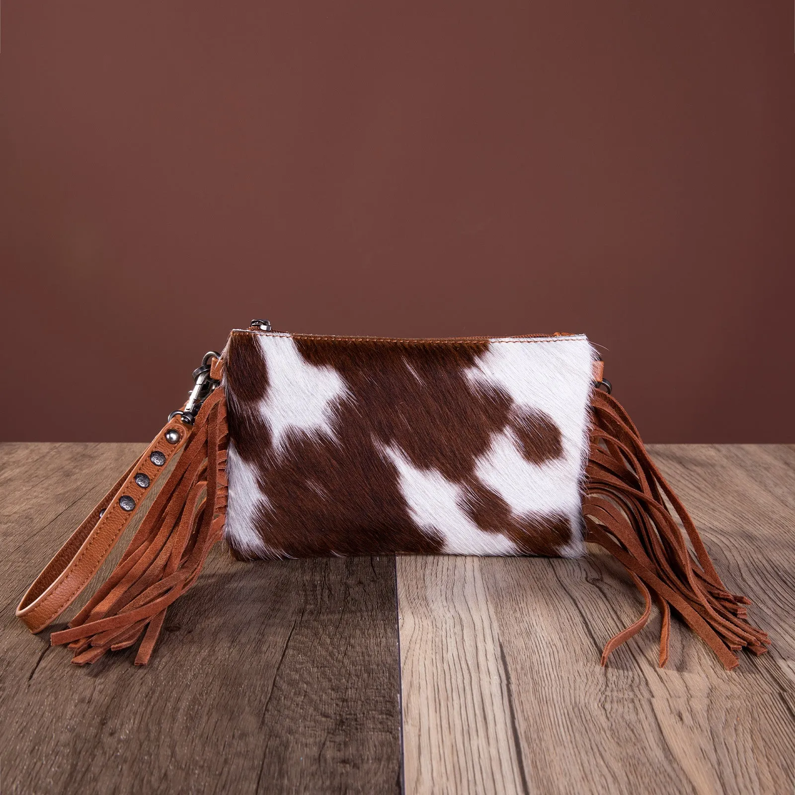 MW1219-181 Montana West Hair-On Collection Clutch/Crossbody