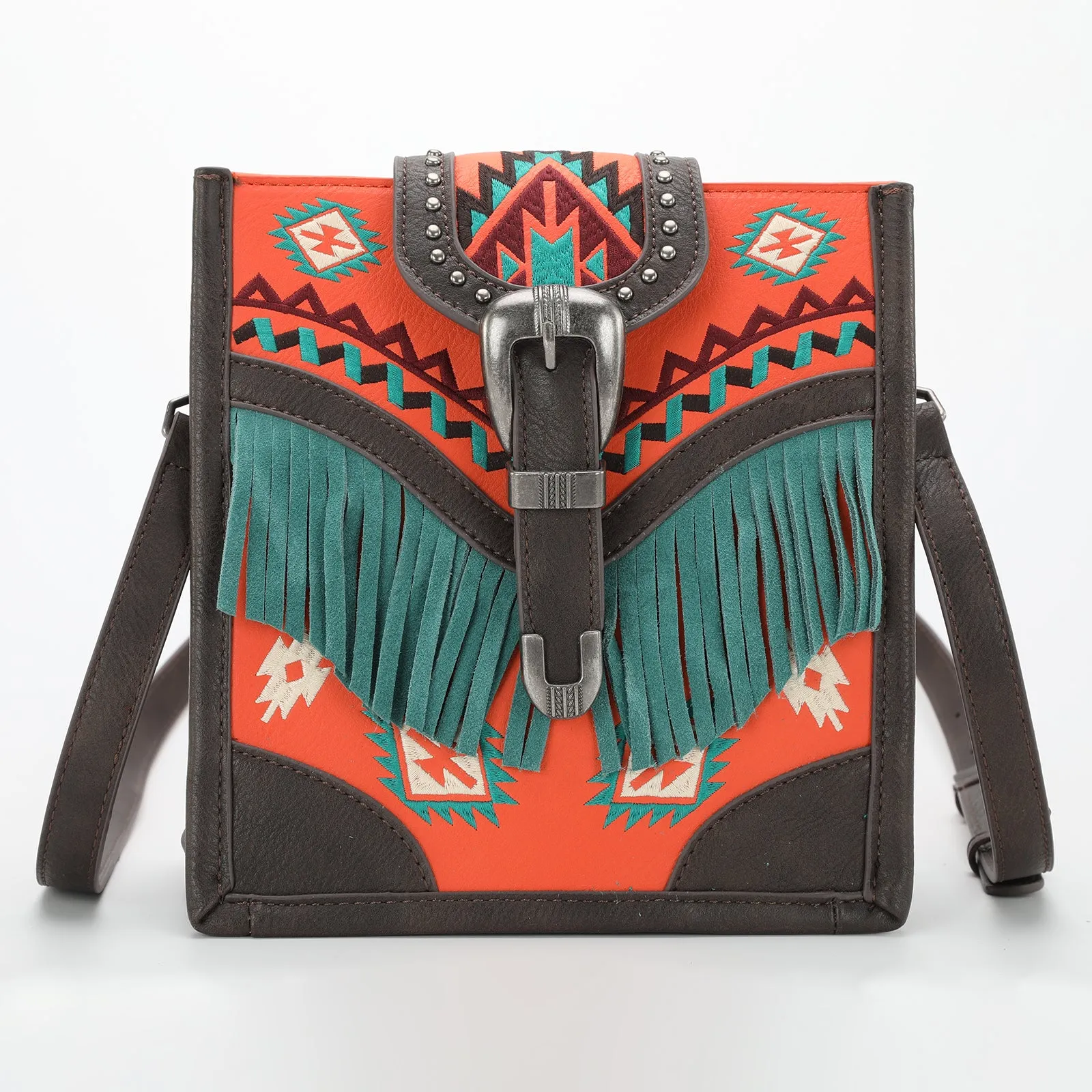 MW1294-9361  Montana West Buckle Collection Crossbody Bag