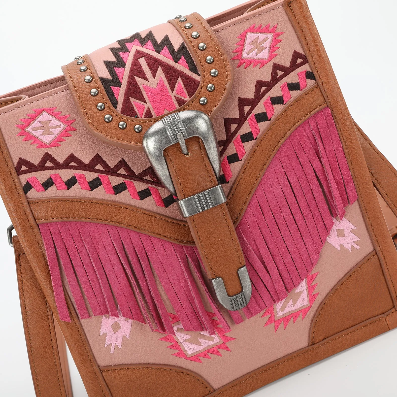 MW1294-9361  Montana West Buckle Collection Crossbody Bag