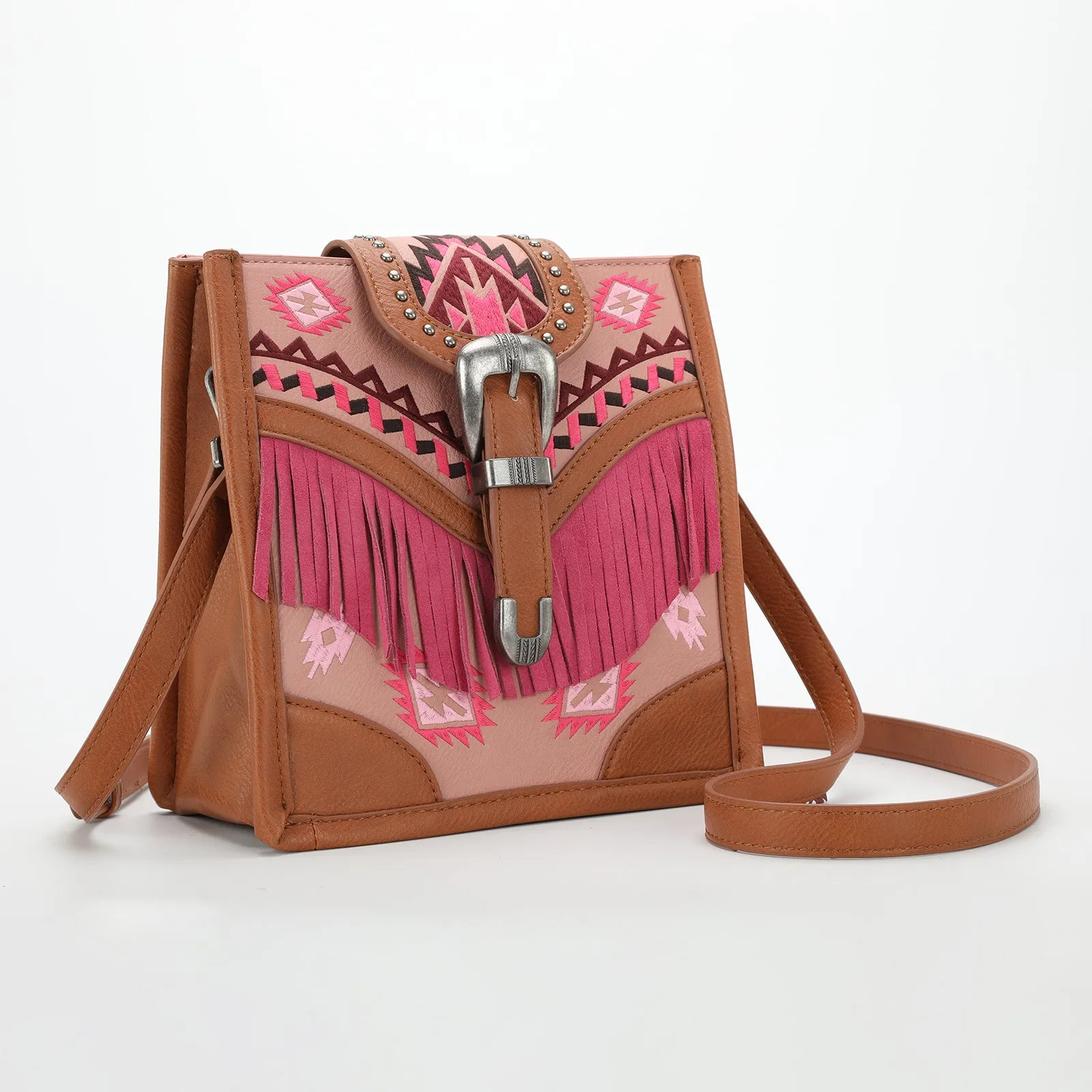 MW1294-9361  Montana West Buckle Collection Crossbody Bag