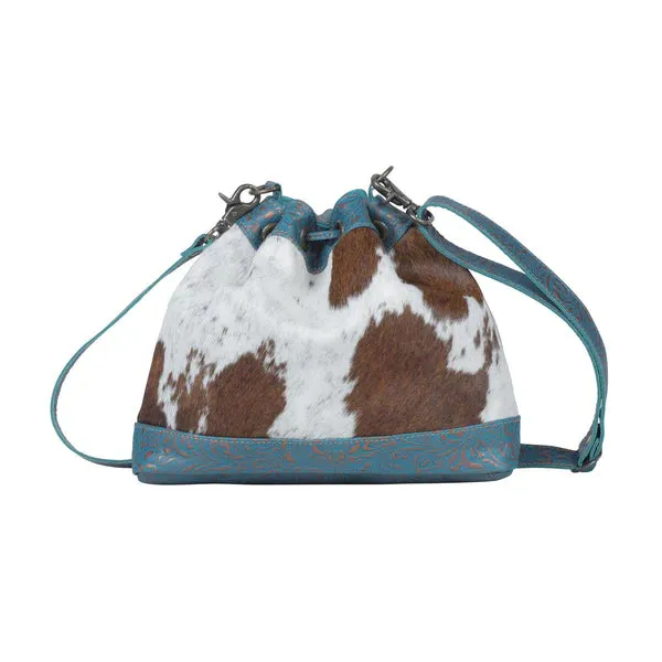 Myra Vibrant Edges Hair-On Leather Bucket Bag