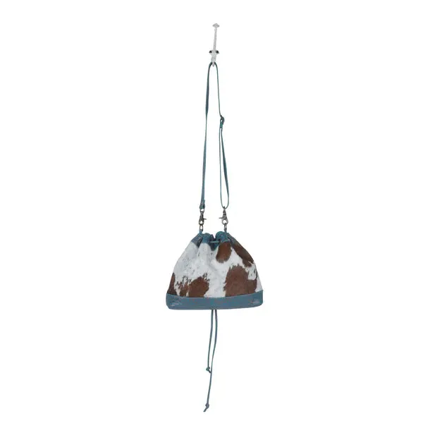 Myra Vibrant Edges Hair-On Leather Bucket Bag