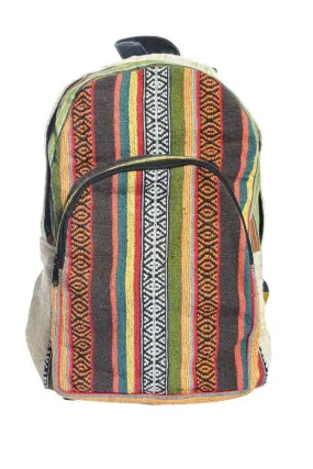 Natural Eco Boho Hemp and Cotton Backpack