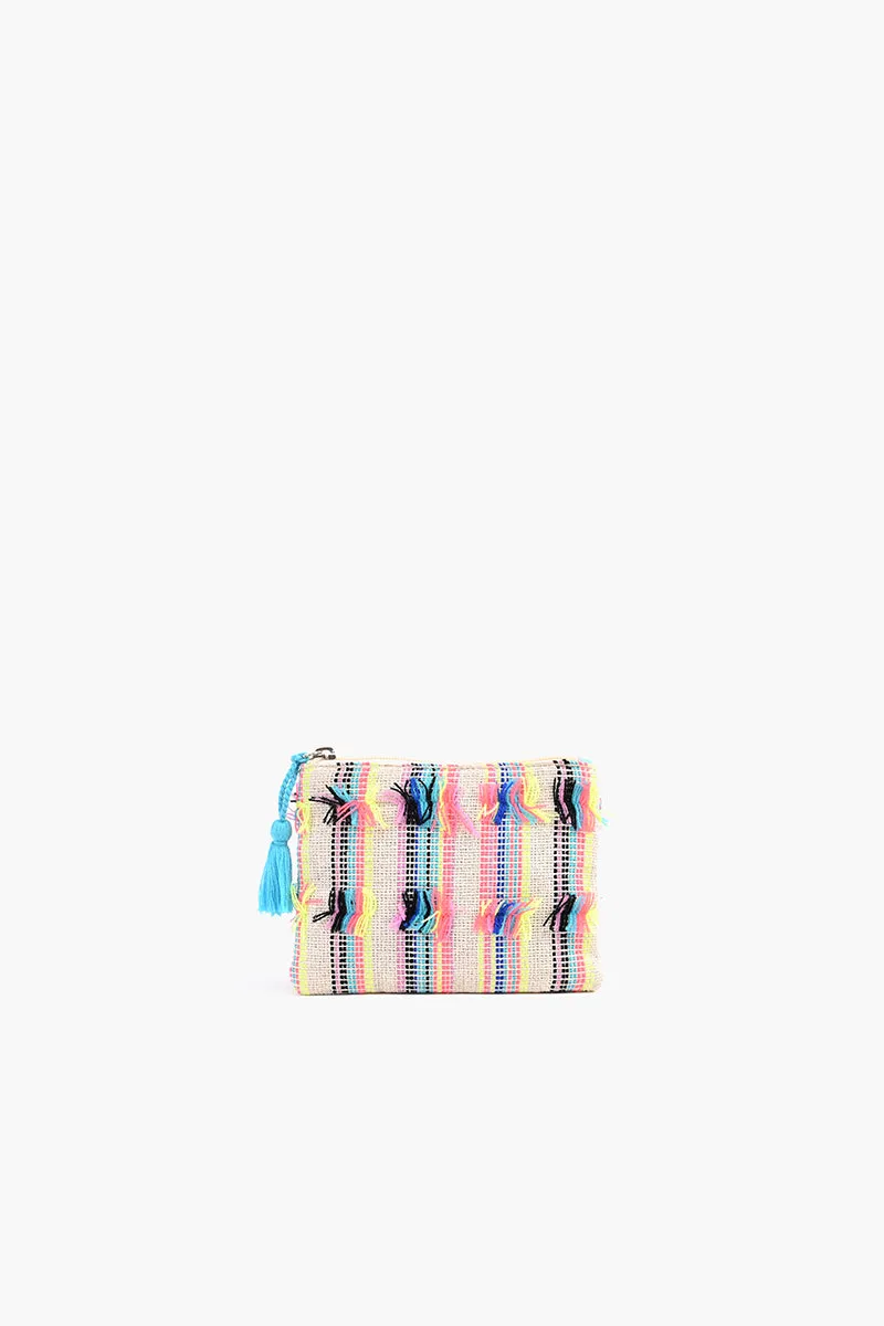 Neon Fringe Coin Pouch