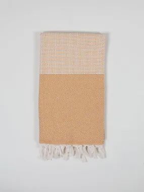 Nordic Dot Hammam Towel, Mustard